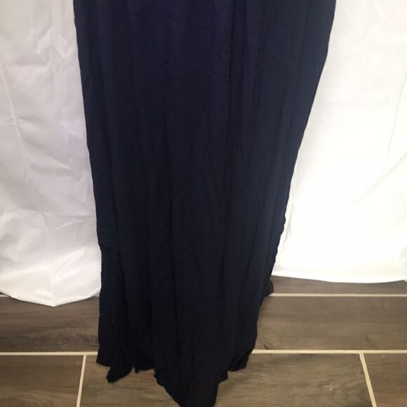 Suzanne Betro, Blue Sheer Tank Dress w Side Pockets and Slits, Medium - Picture 2 of 11